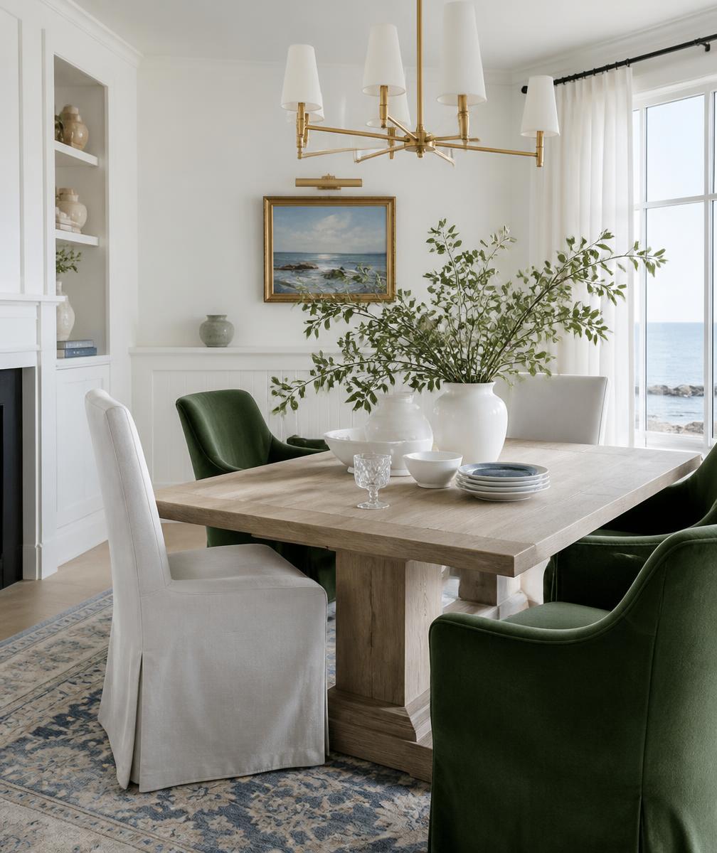 Dining room designed by Willow Star Interior Decorating