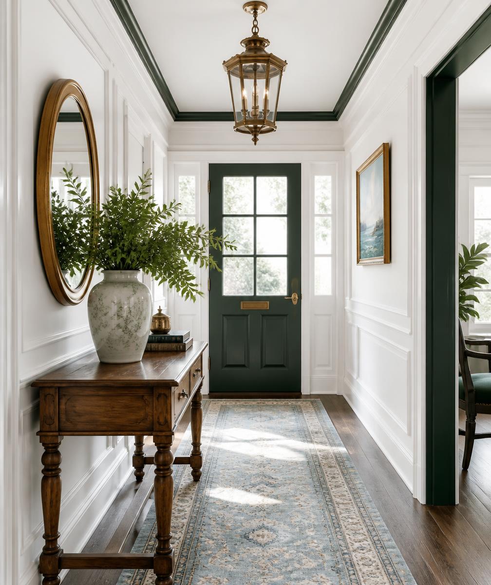Entry hall designed by Willow Star Interior Decorating